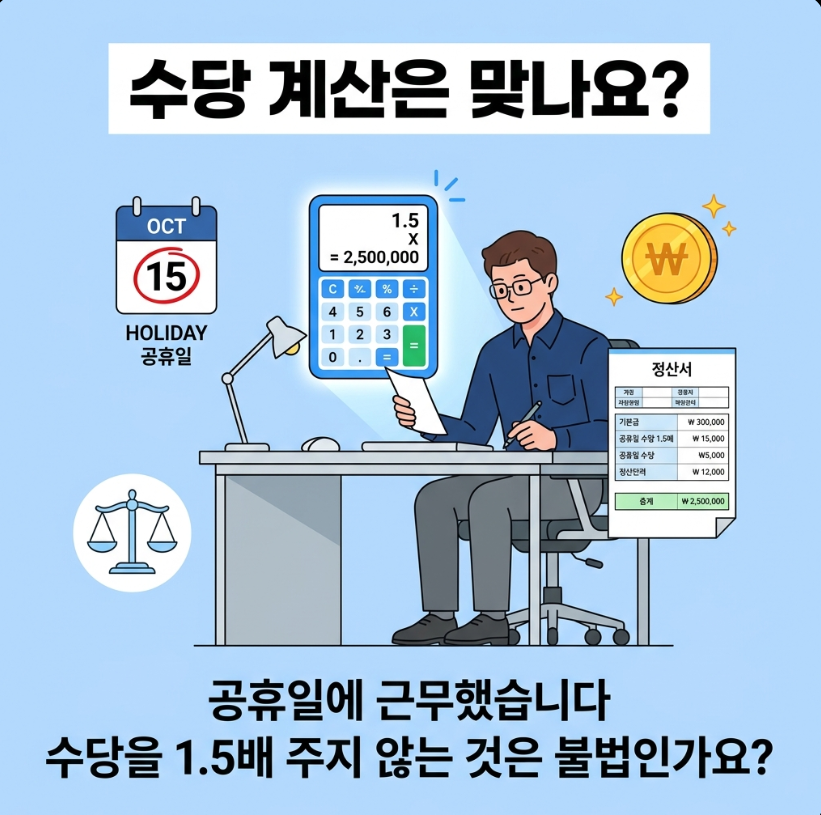 2026년 부처님오신날 공휴일 출근 휴일근로수당 계산 보상휴가제 휴일대체 합법 기준 확인