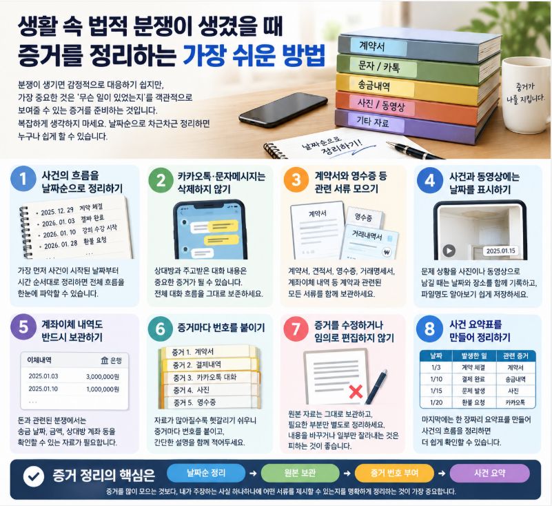 증거 정리
