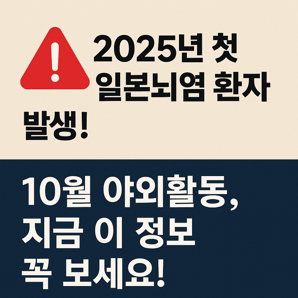 일본뇌염 증상과 예방접종 정보 한눈에