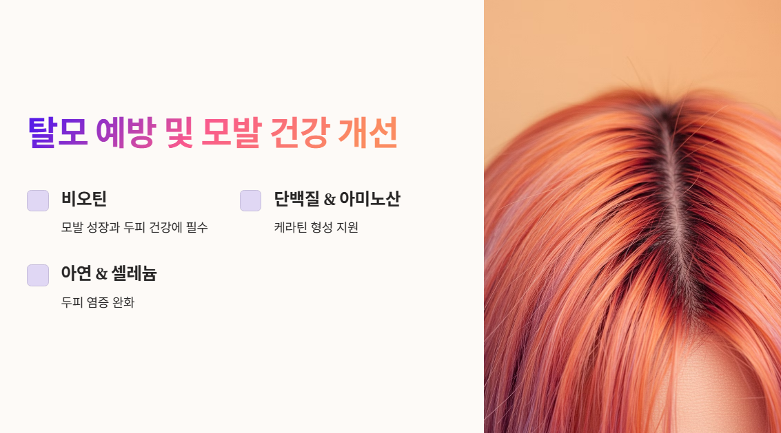 탈모 예방 및 모발 건강 개선