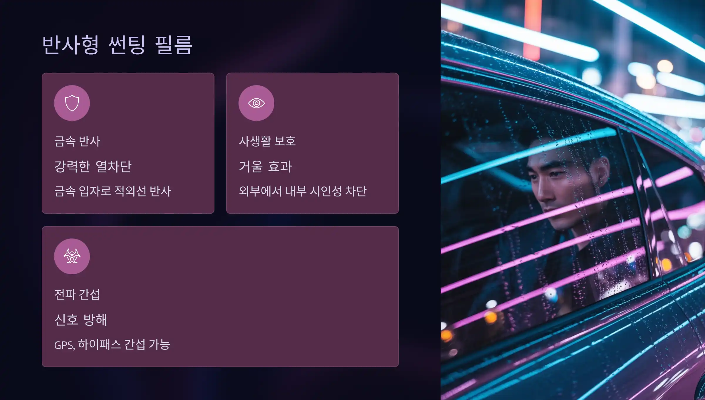 반사형 썬팅 필름의 특징