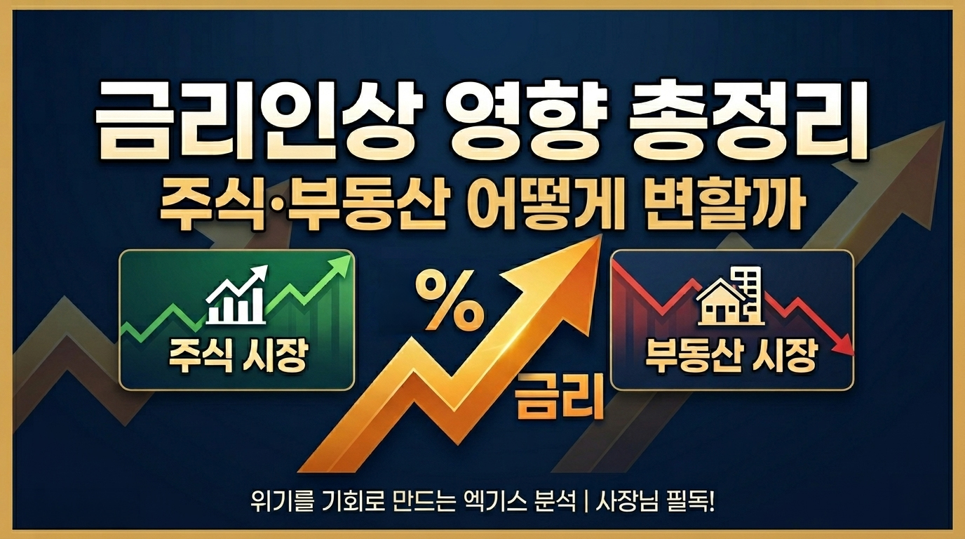 금리인상으로 인한 주식, 부동산의 변화 그래프 이미지
