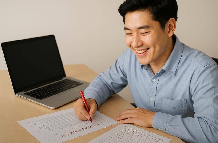 상표 검색 결과를 정리하는 소상공인