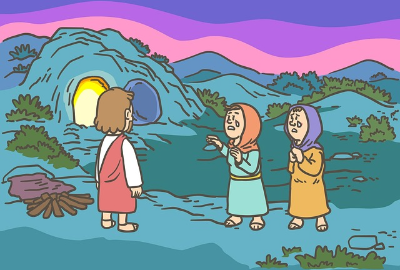 예수님의 무덤 앞에서