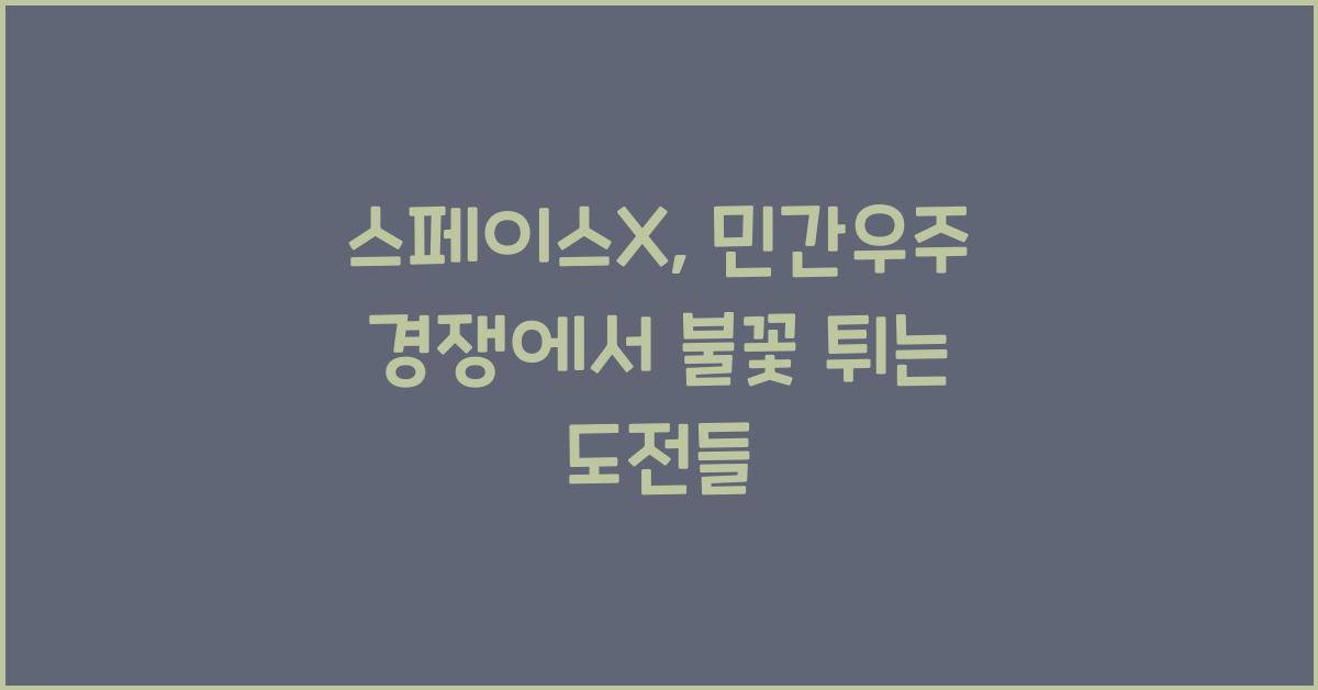 스페이스X, 민간우주 경쟁