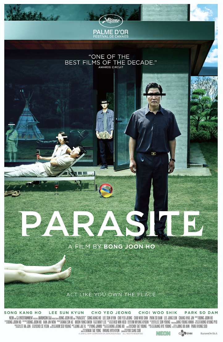 영화 기생충 공식 포스터 및 수석과 다송의 그림 상징 분석 대표 이미지