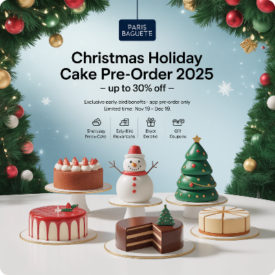 파리바게뜨 크리스마스 홀리데이 케이크 사전예약 이미지