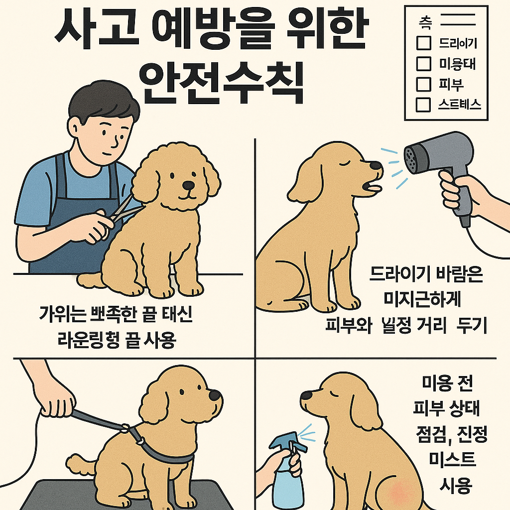 강아지 미용 도중 사고 예방 체크리스트 사진