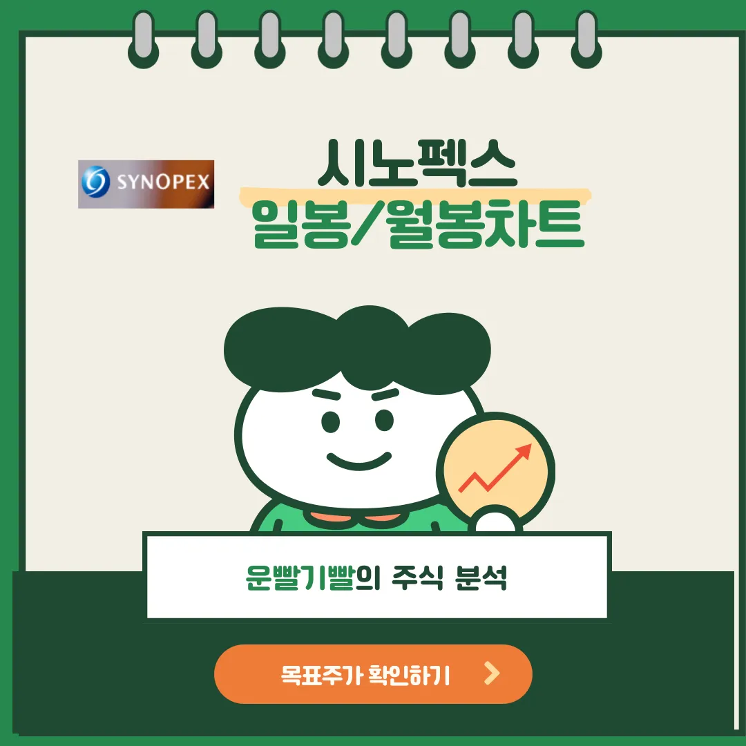 시노펙스 일봉/월봉차트