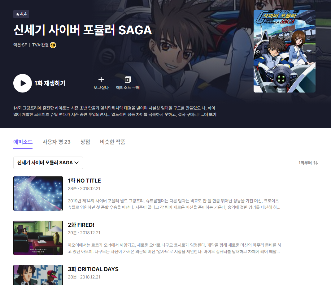 라프텔 사이버 포뮬러 사가