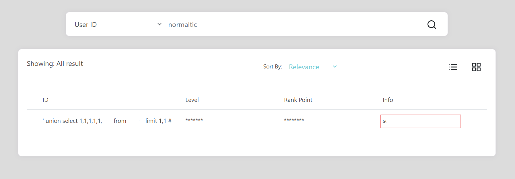 limit 사용 플래그 찾기 성공