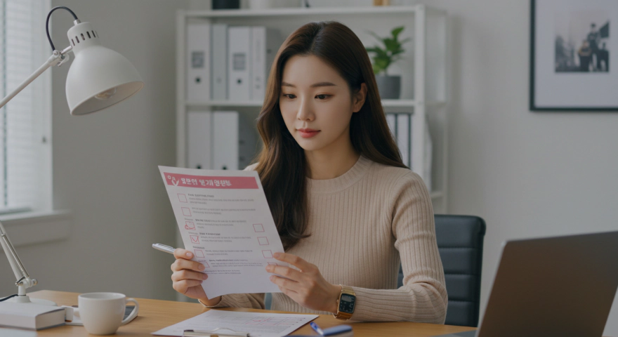 한 여성이 식단 관리에 고민하는 모습