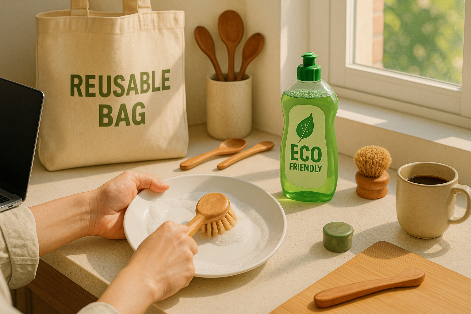 친환경 제품으로 나오는 주방 세제
주방 식기류가 깨끗해 지는 
햇빛이 잘 들어오는 주방 사진