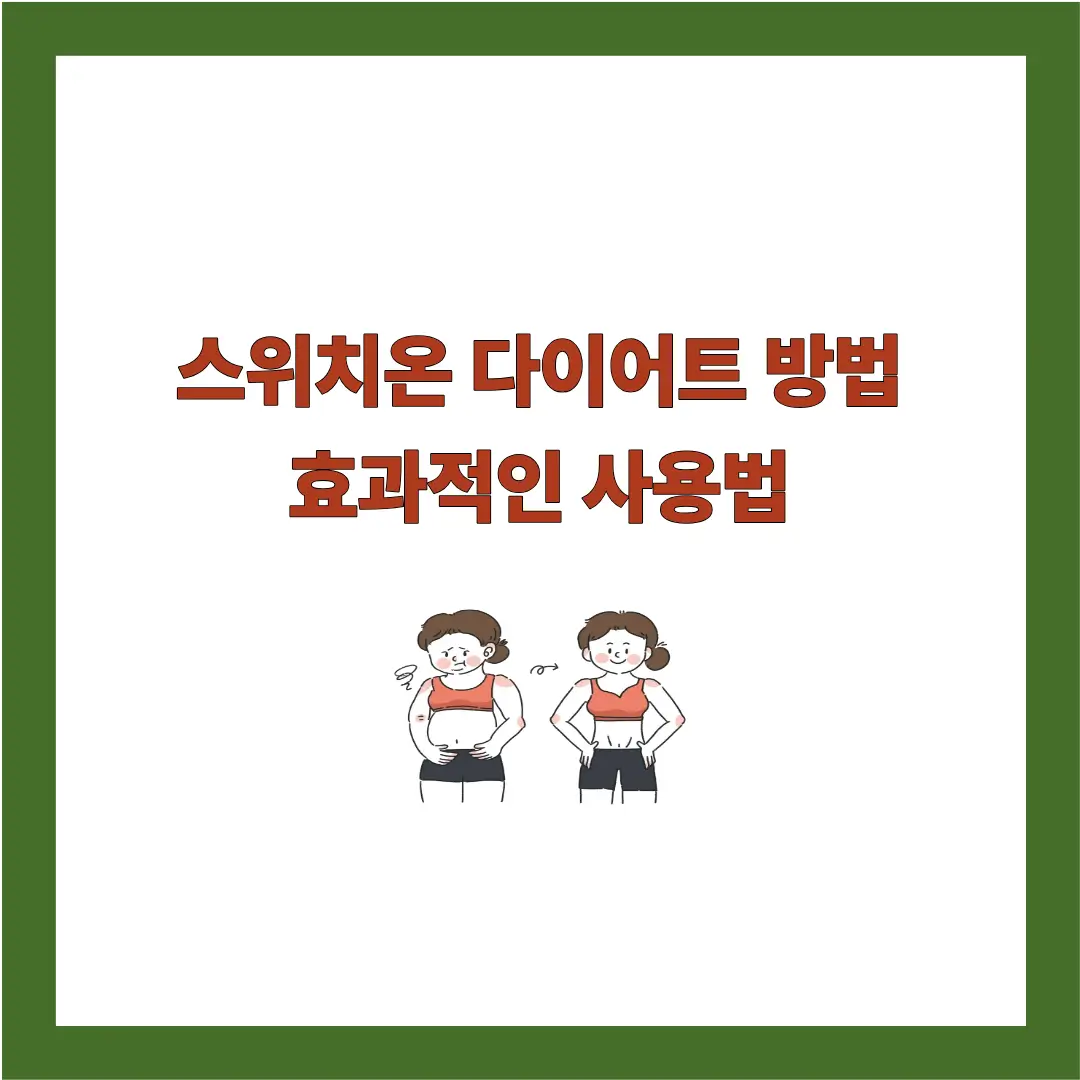 스위치온 다이어트 방법