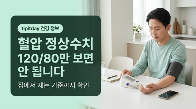 혈압 정상수치 120 80 기준과 가정혈압 확인 안내