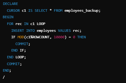트랜잭션 크기를 조절