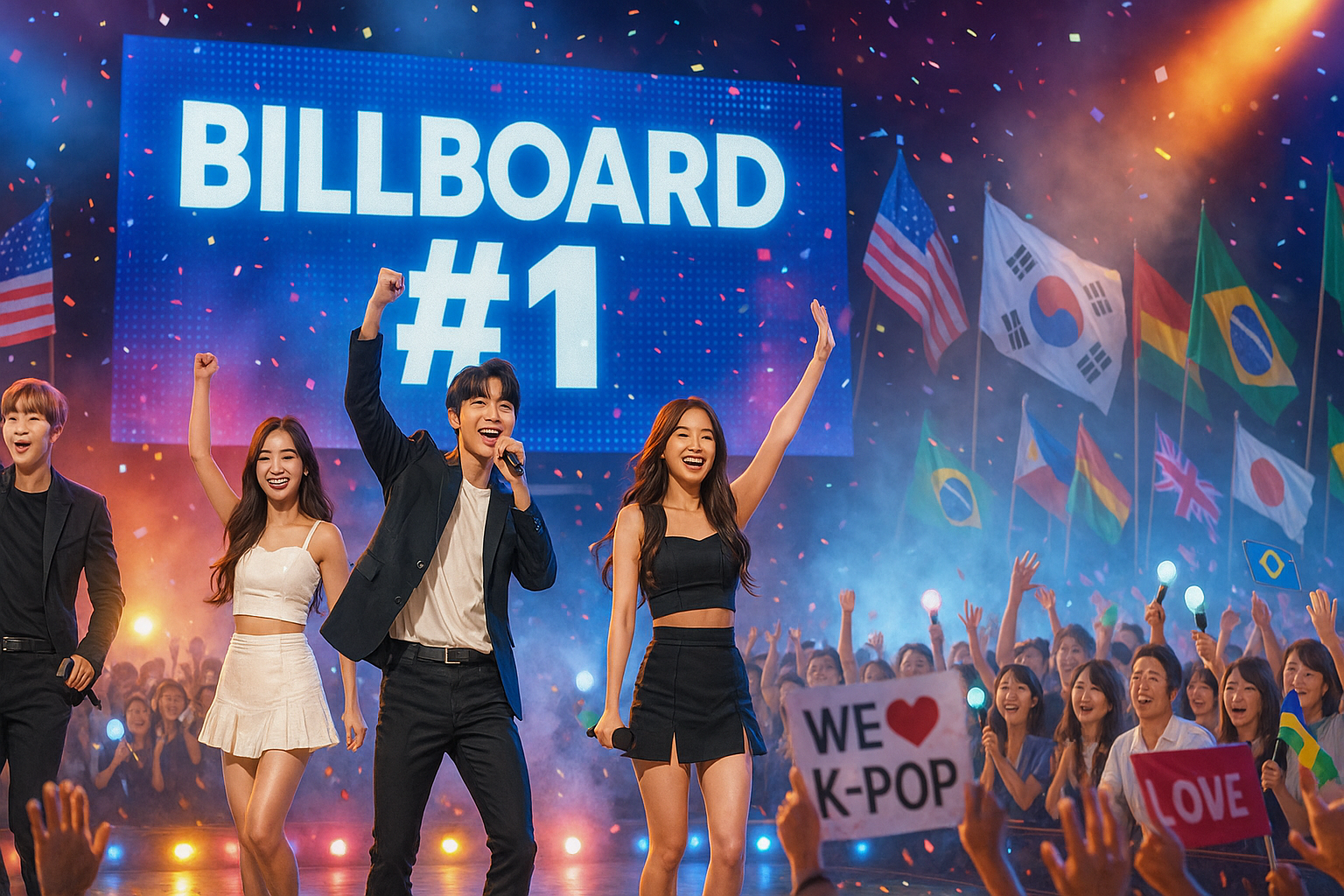 빌보드 1위에 오른 K-POP 축하 무대
