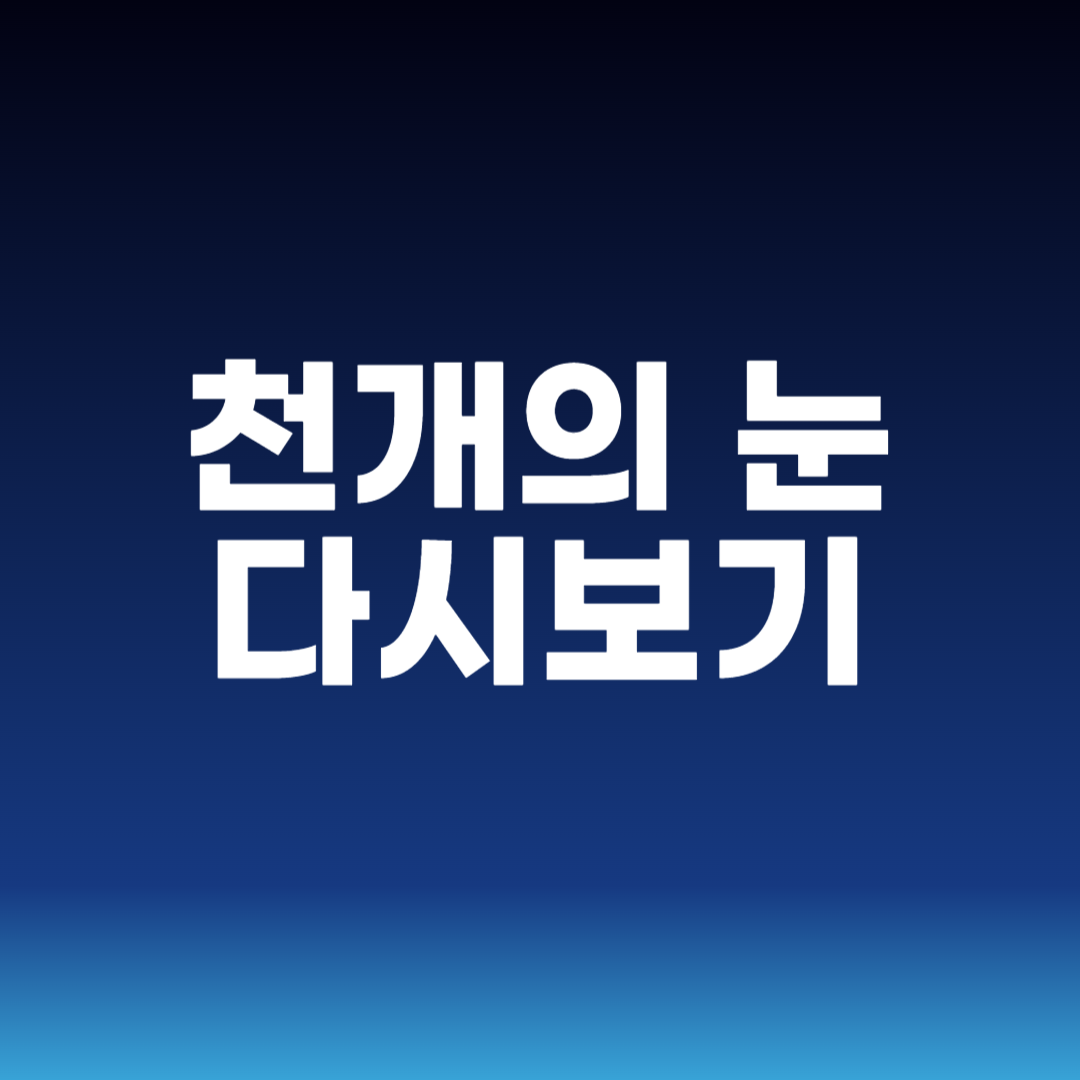 천개의 눈 다시보기