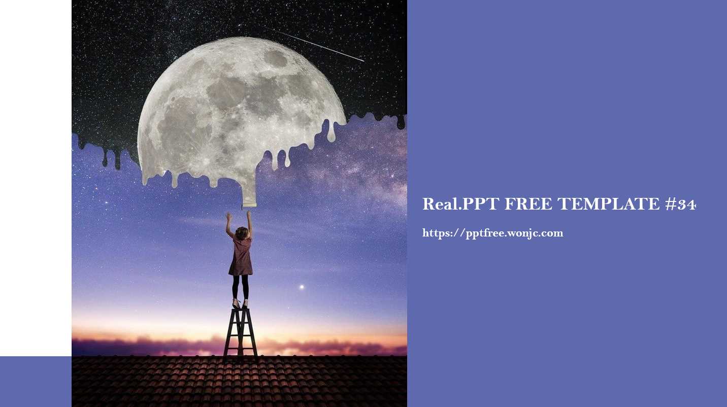 몽환적인 빈티지 PPT 템플릿 공유 034 - 우주테마 디자인