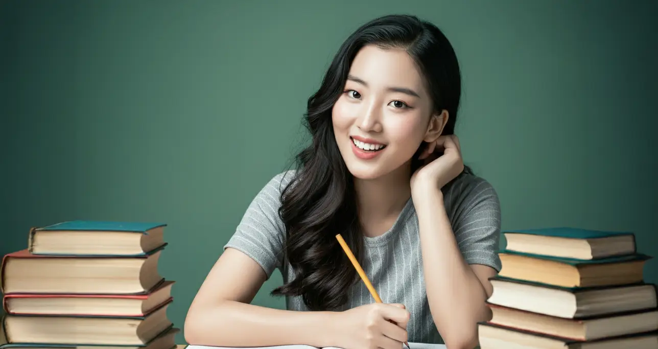 공부하는 여성