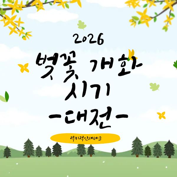 대전 벚꽃 개화 시기