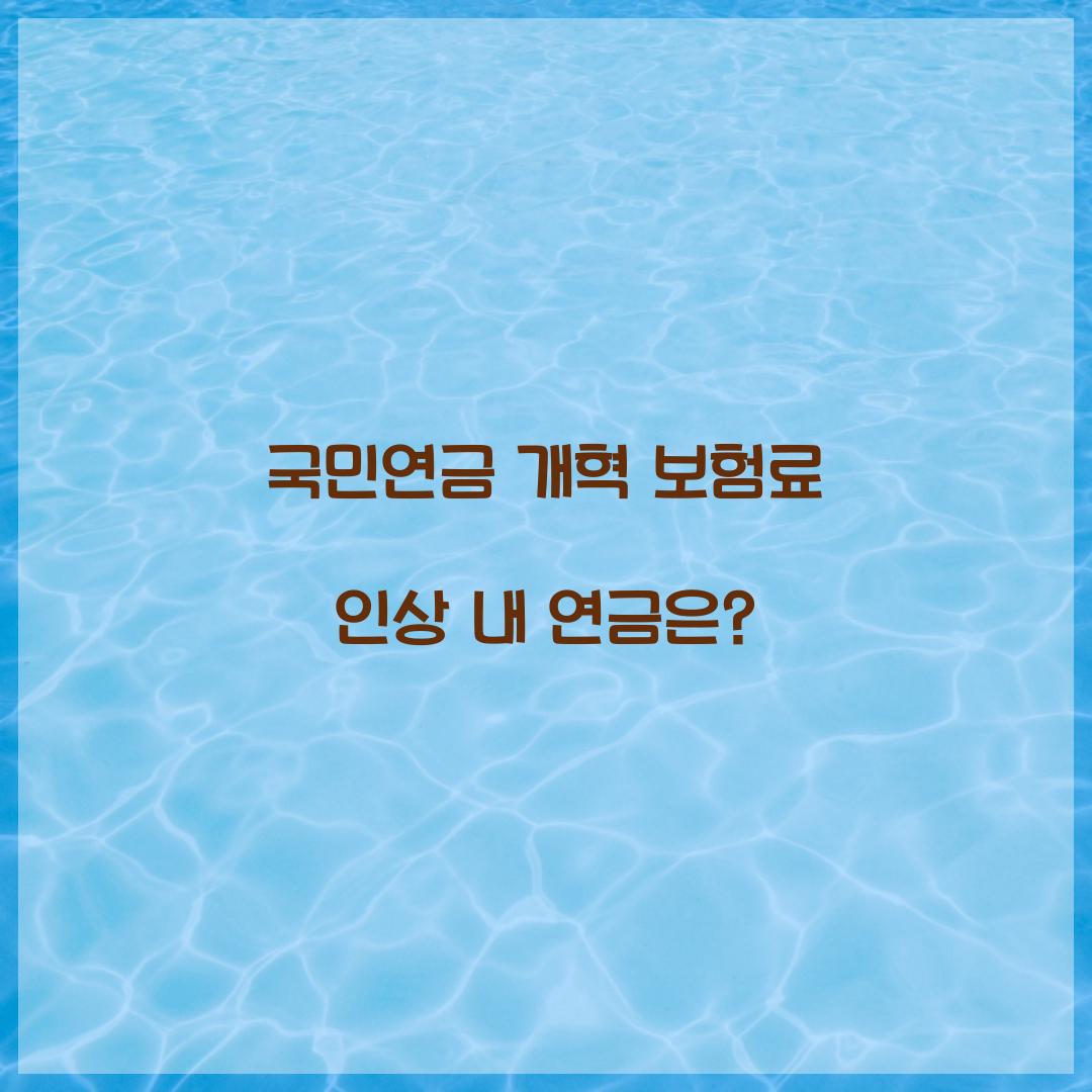 국민연금 개혁 보험료 인상
