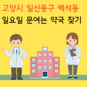 고양시 일산동구 백석동 일요일 문여는 약국 찾기