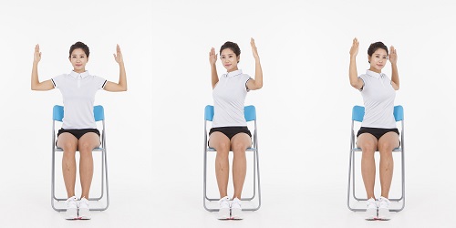 수험생 스트레칭 사진