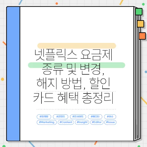 넷플릭스 요금제 종류 및 변경, 해지 방법, 할인 카드 혜택 총정리