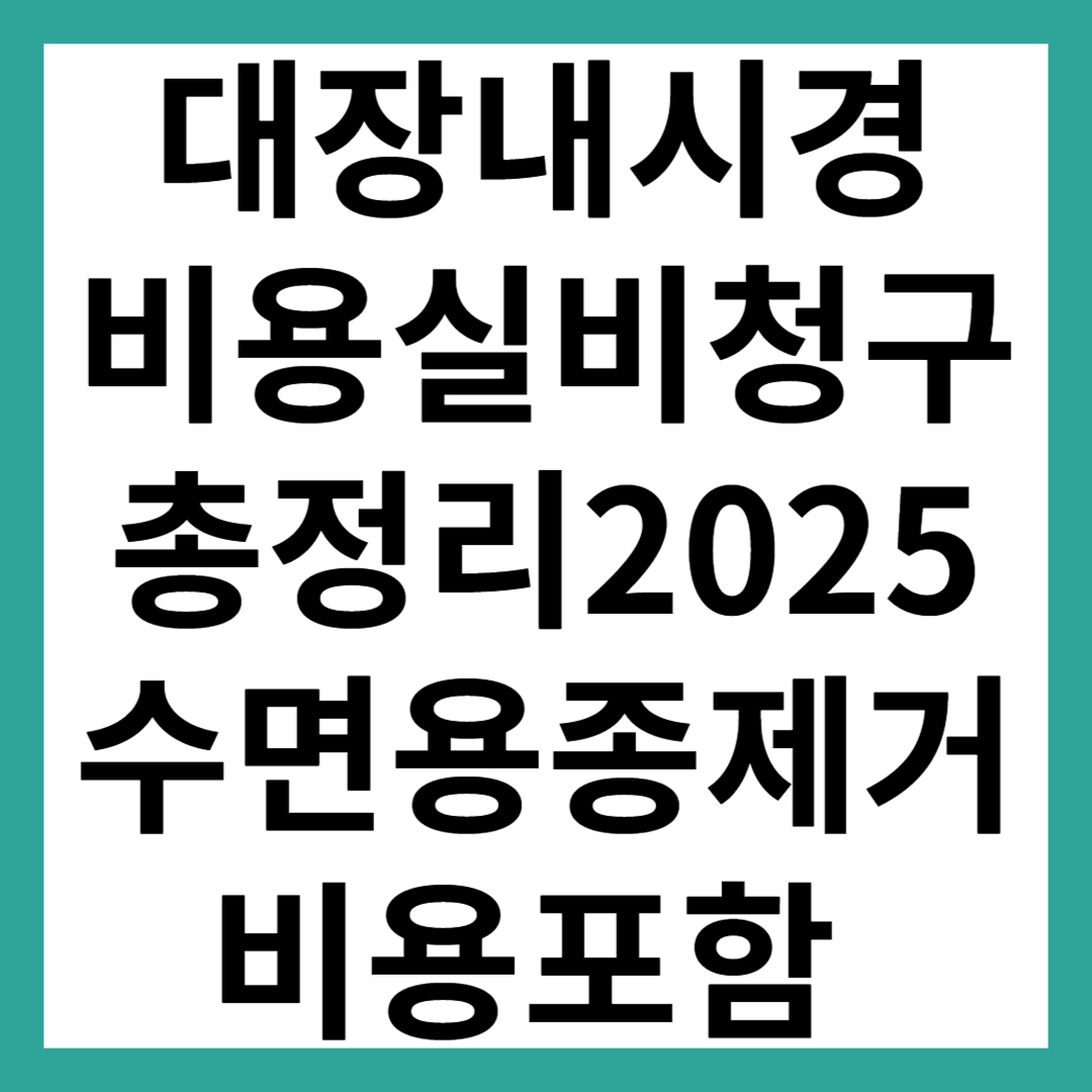 대장내시경 비용