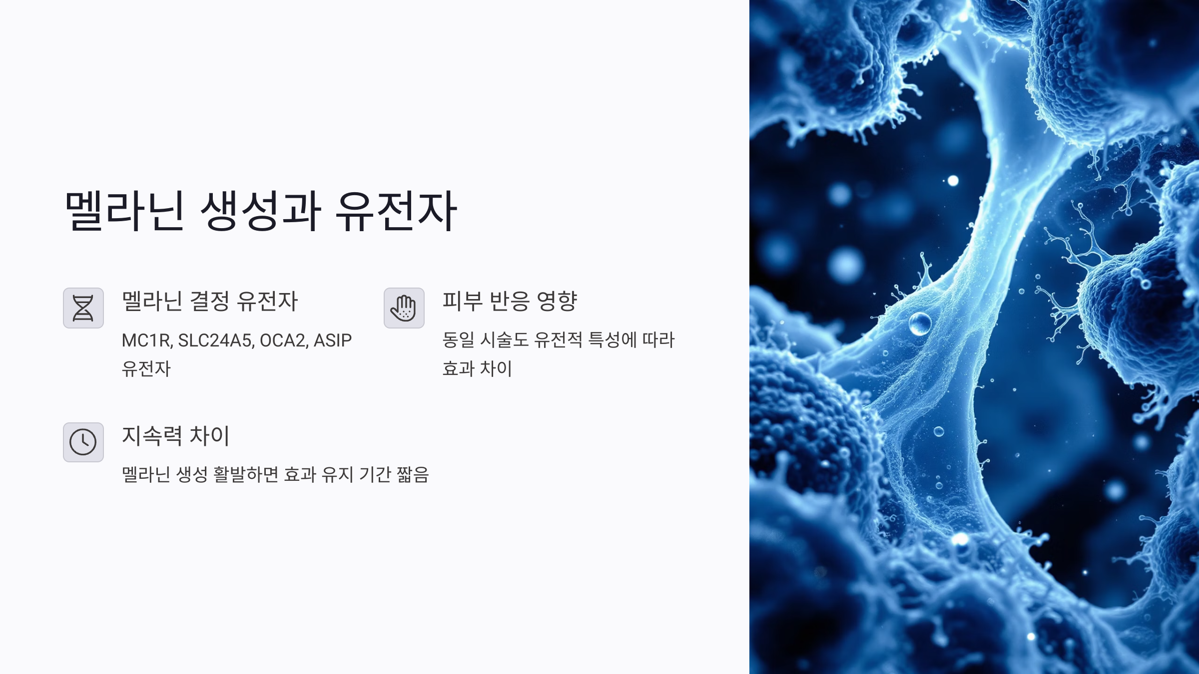 유전자가 좌우하는 화이트태닝의 효과와 한계