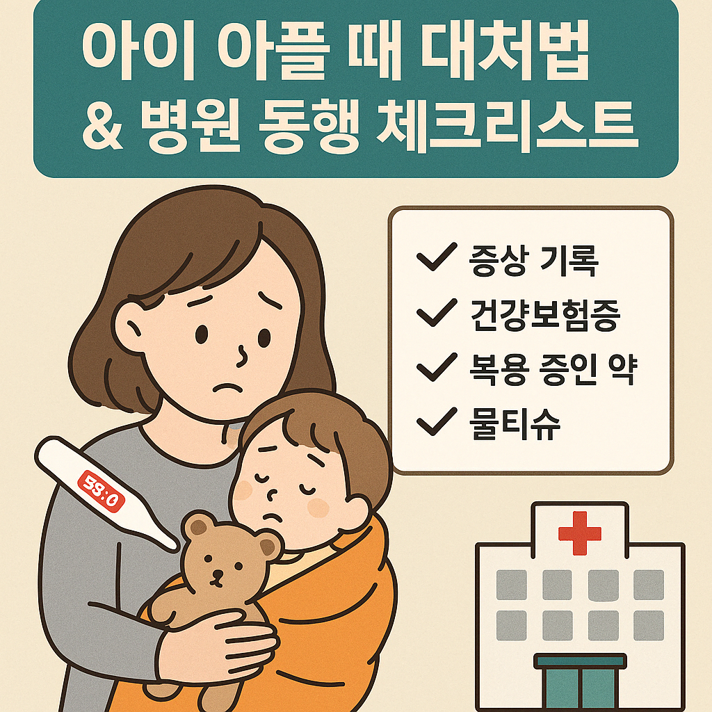 아이 아플 때 대처법 & 병원 동행 체크리스트