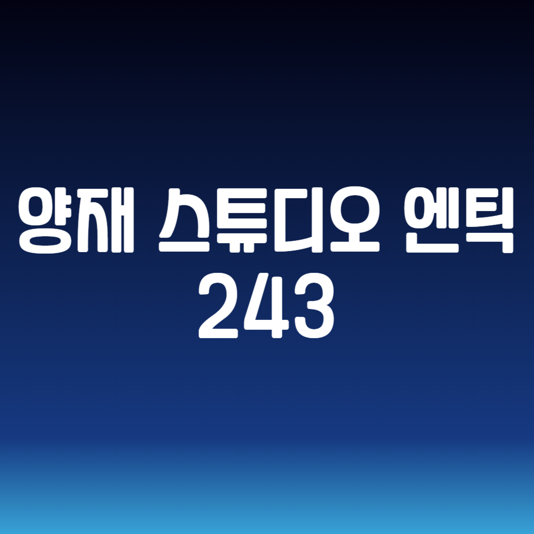 양재 스튜디오 엔틱243