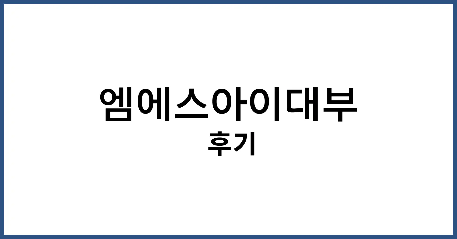 엠에스아이대부 후기