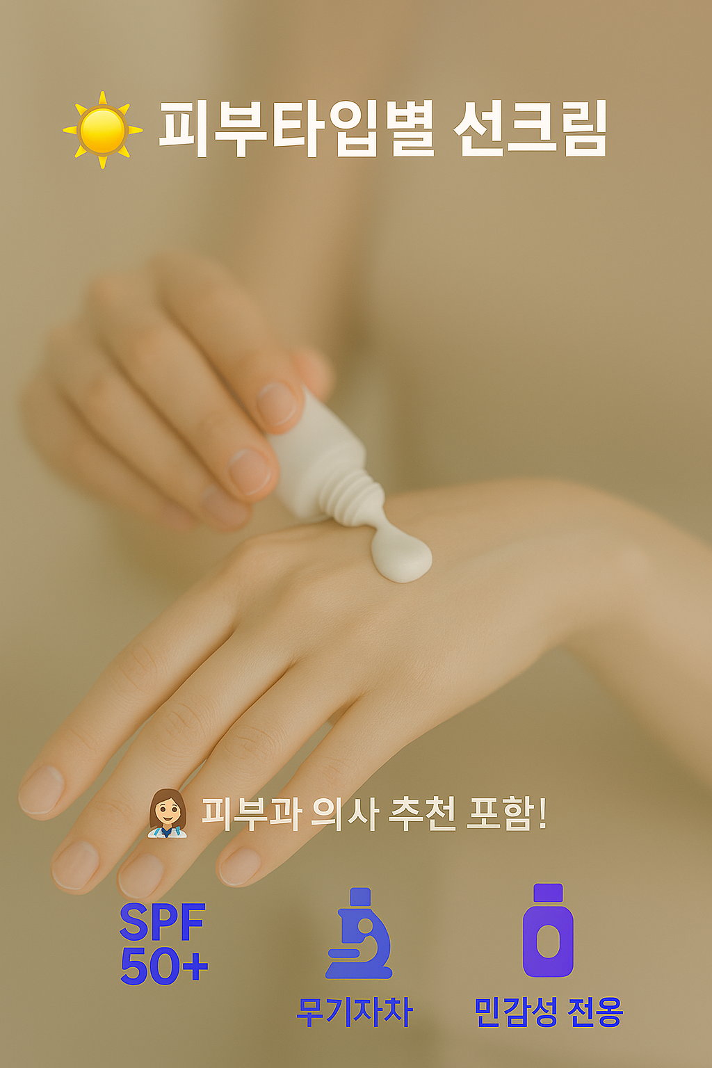 ☀️ 피부과 전문의가 알려주는 2025년 완벽한 자외선 차단법: 피부타입별 선크림 추천