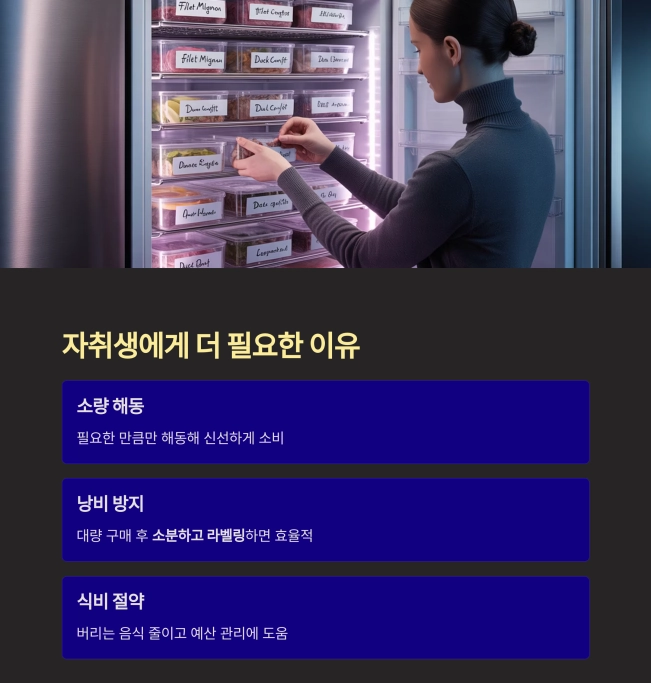 날짜 라벨 하나로 똑똑하게 냉동 고기 관리하는 법