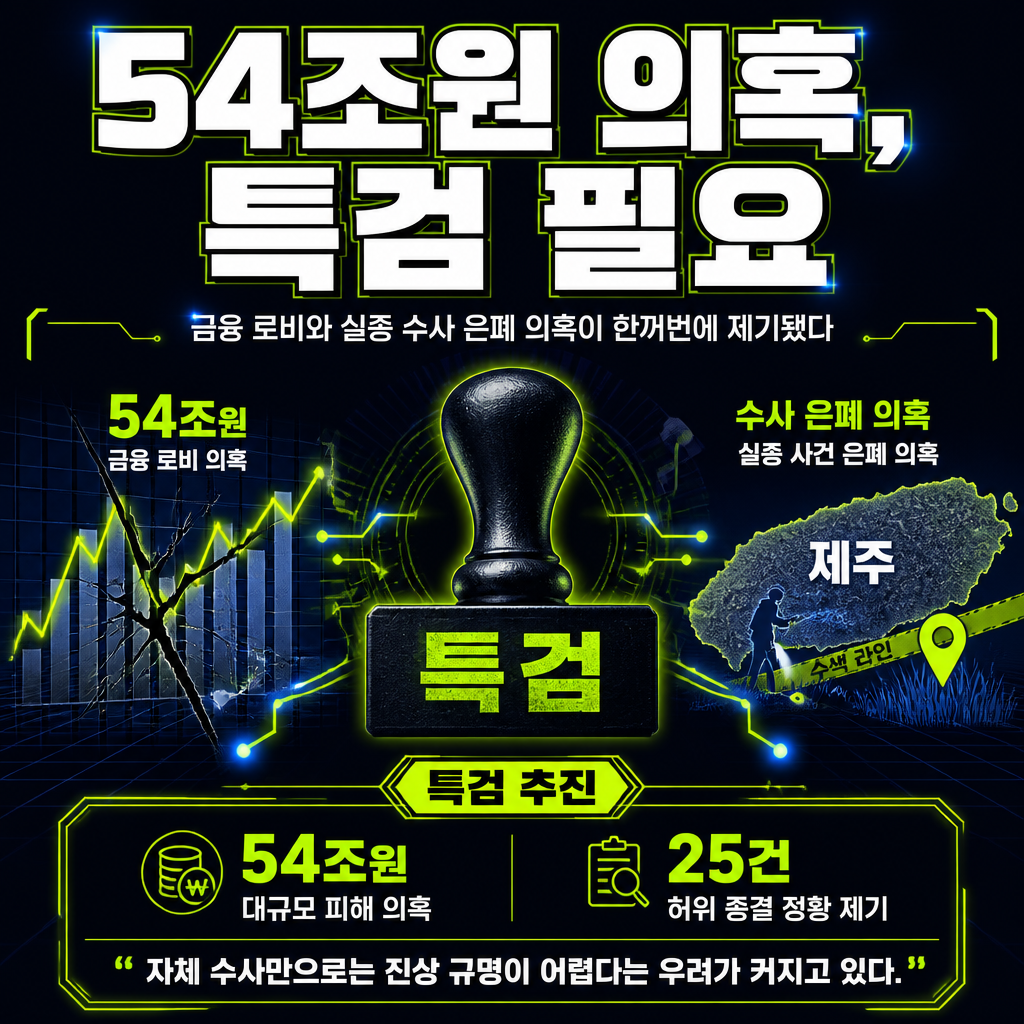 54조원 의혹, 특검 필요