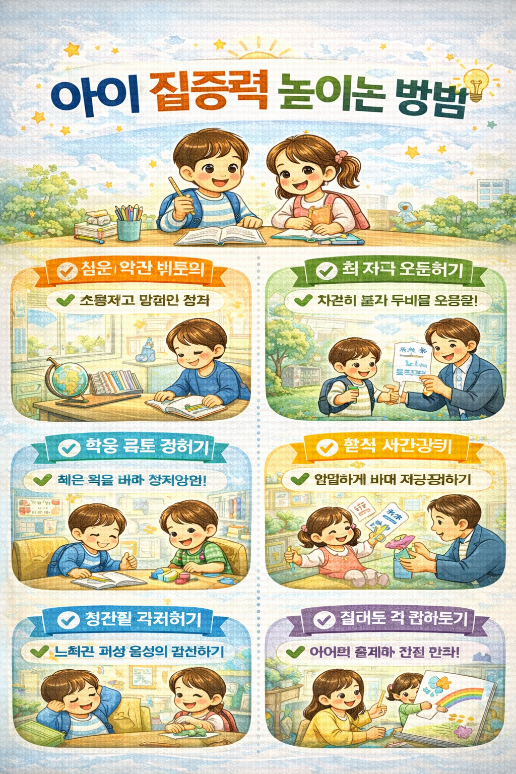 아이 집중력 높이는 방법 관련 사진