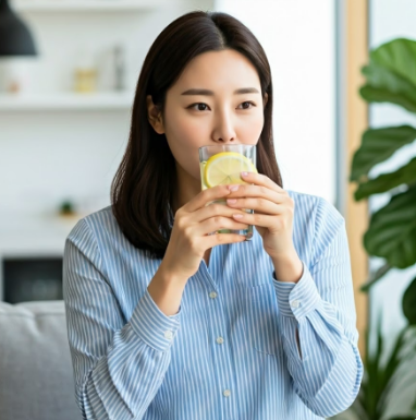 레몬즙으로 마시기