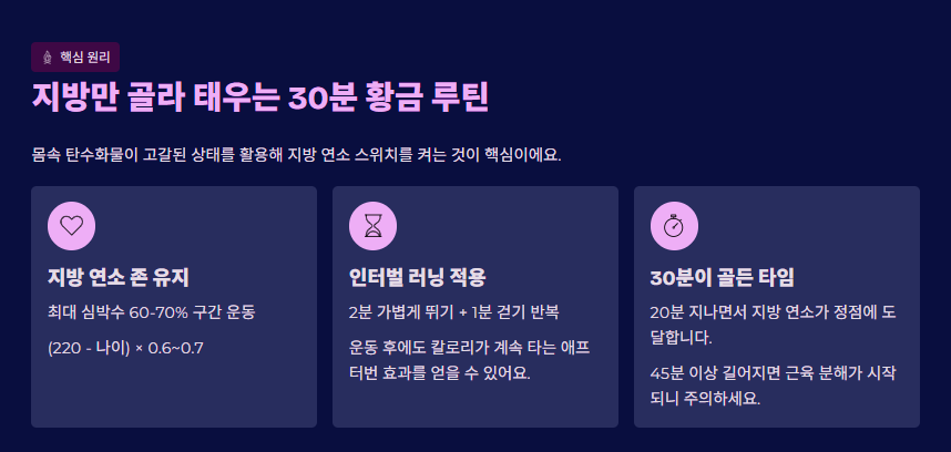 지방만 골라 태우는 러닝 루틴