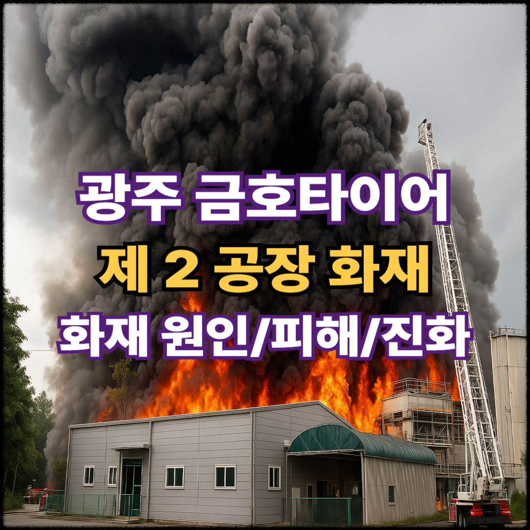 광주 금호타이어 공장 화재: 원인, 피해 규모, 진화 현황 총정리