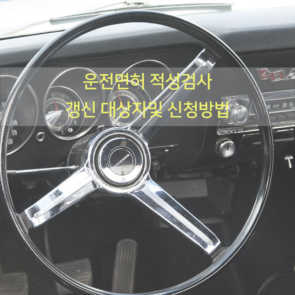 운전면허 적성검사 갱신 대상자 및 신청방법