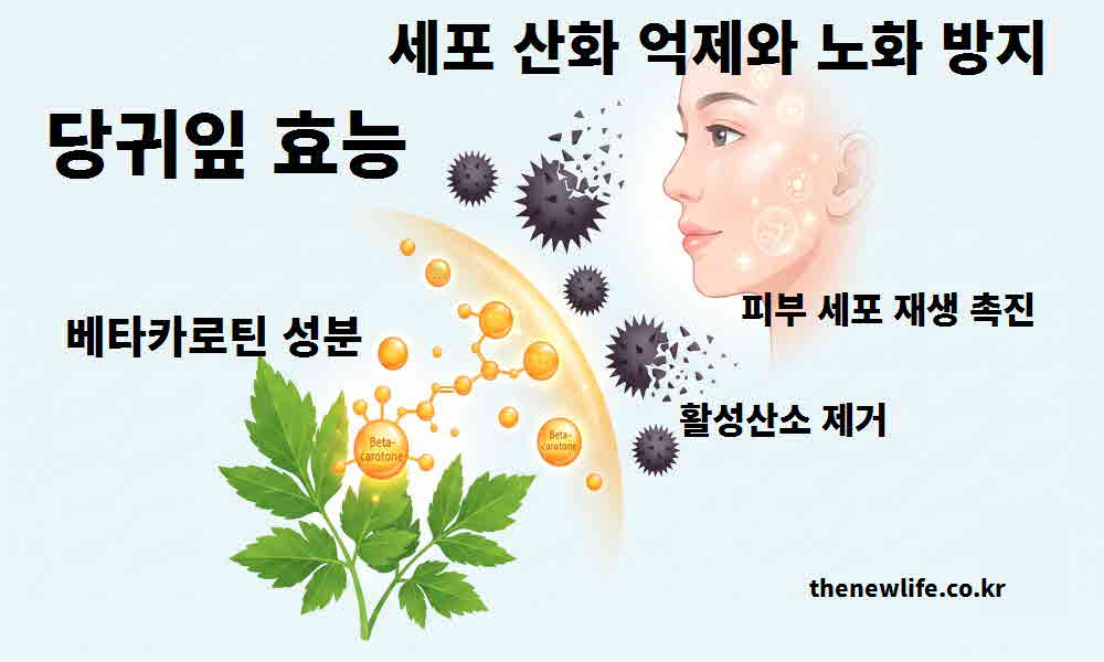 당귀잎 효능 세포 산화 억제 노화 방지