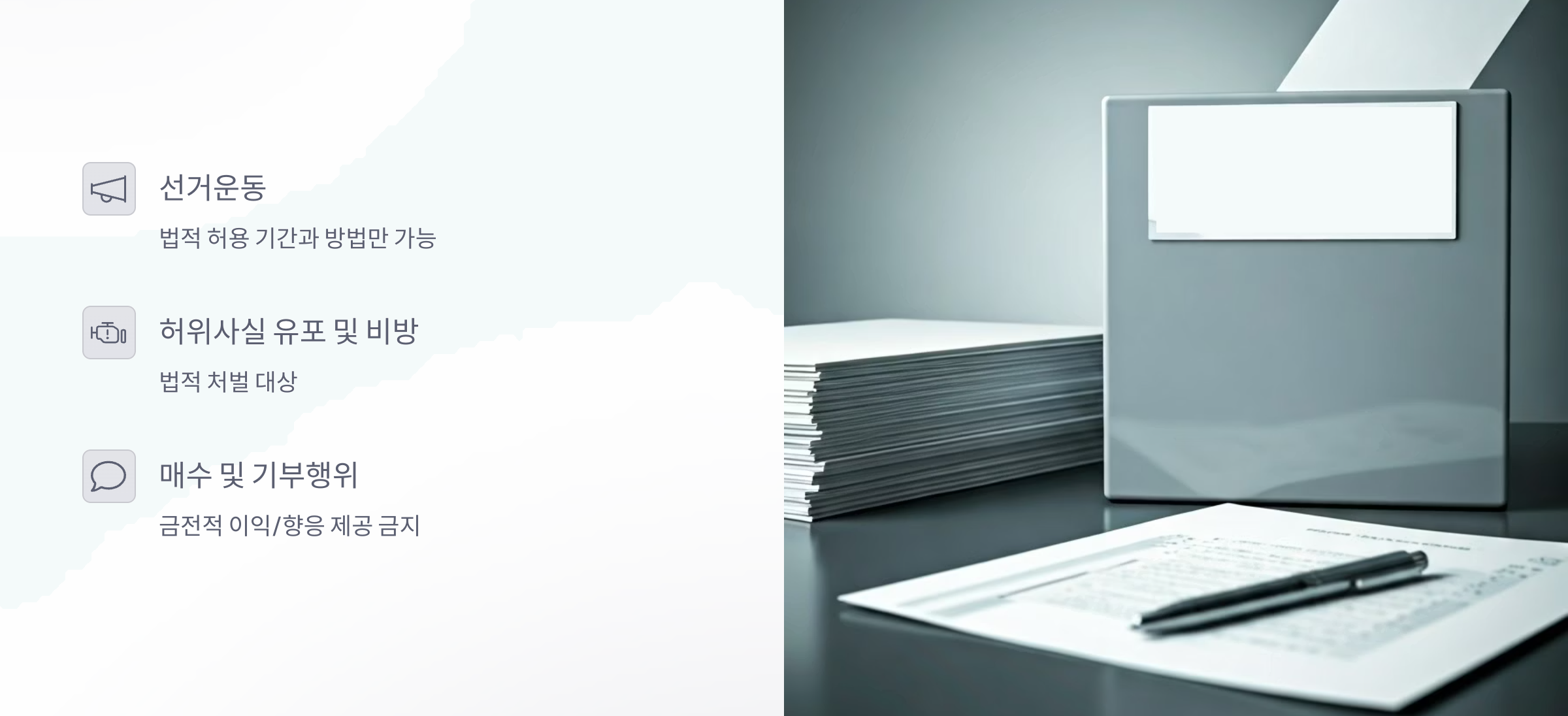 선거관련 법규 및 규정안내