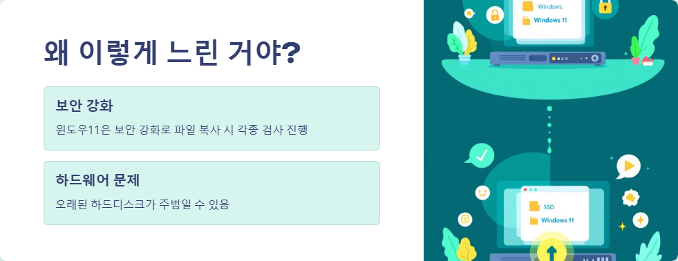 윈도우11에서 파일 복사가 느릴 때 해결하는 방법