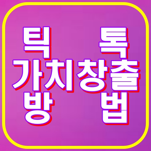 틱톡 가치창출 방법