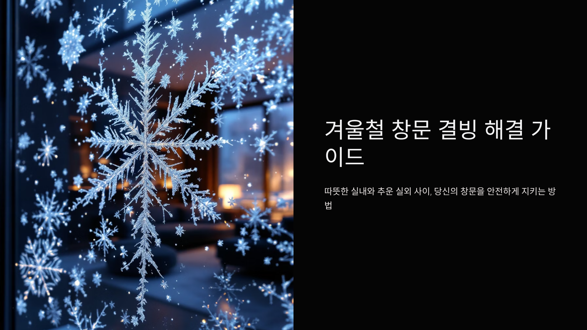 겨울 창문 얼음 방지 실전 꿀팁