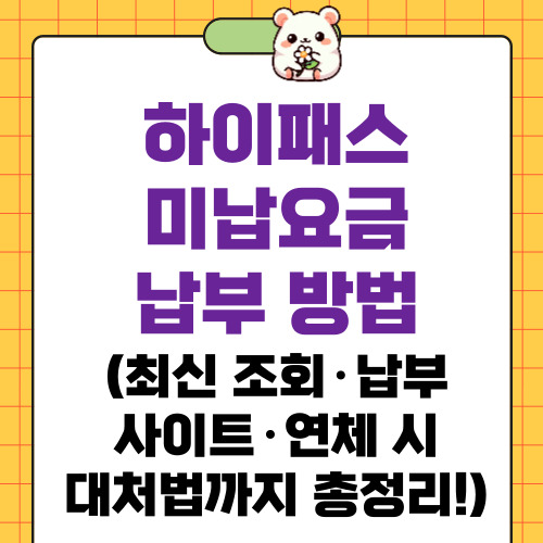 하이패스 미납요금 납부