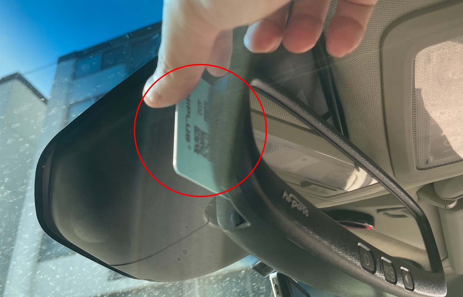 HIPLUS 하이패스 자동충전 선불카드, 중고차 룸미러 단말기 등록