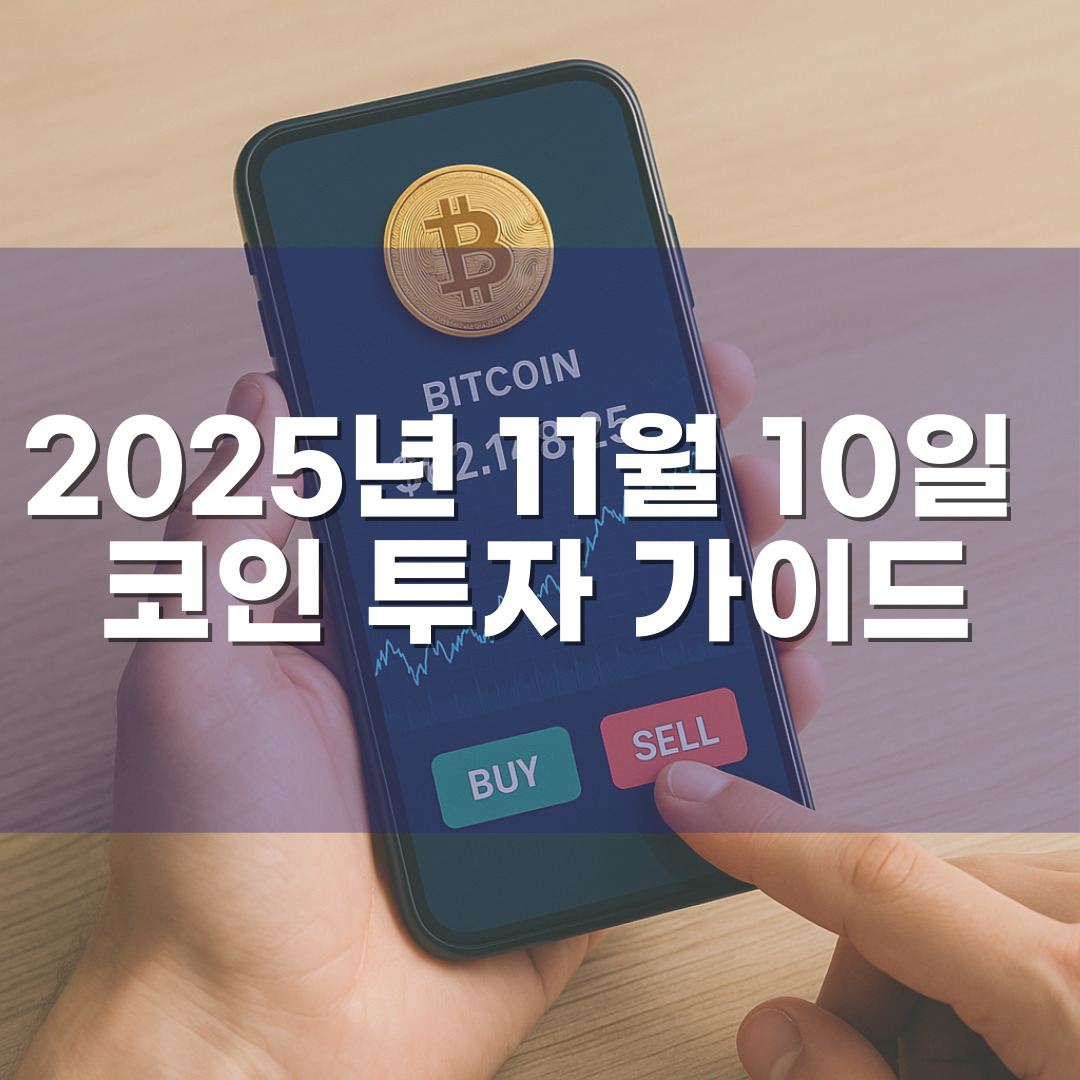 11월 10일 기준 암호화폐 시장 이슈 및 투자 가이드